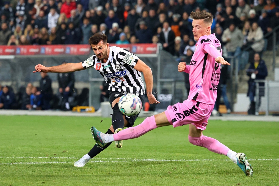 Sturm Graz - LASK
OEFB Cup, Halblfinale, SK Sturm Graz - LASK, Stadion Liebenau Graz, 06.04.2023. 

Foto zeigt Albian Ajeti (Sturm)
