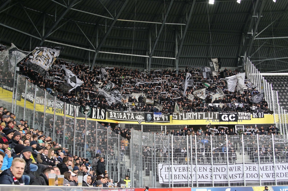 LASK - Sturm Graz
Oesterreichische Fussball Bundesliga, 24. Runde, LASK - SK Sturm Graz, Linzer Stadion Linz, 09.04.2023. 

Foto zeigt Fans von Sturm
Schlüsselwörter: schals