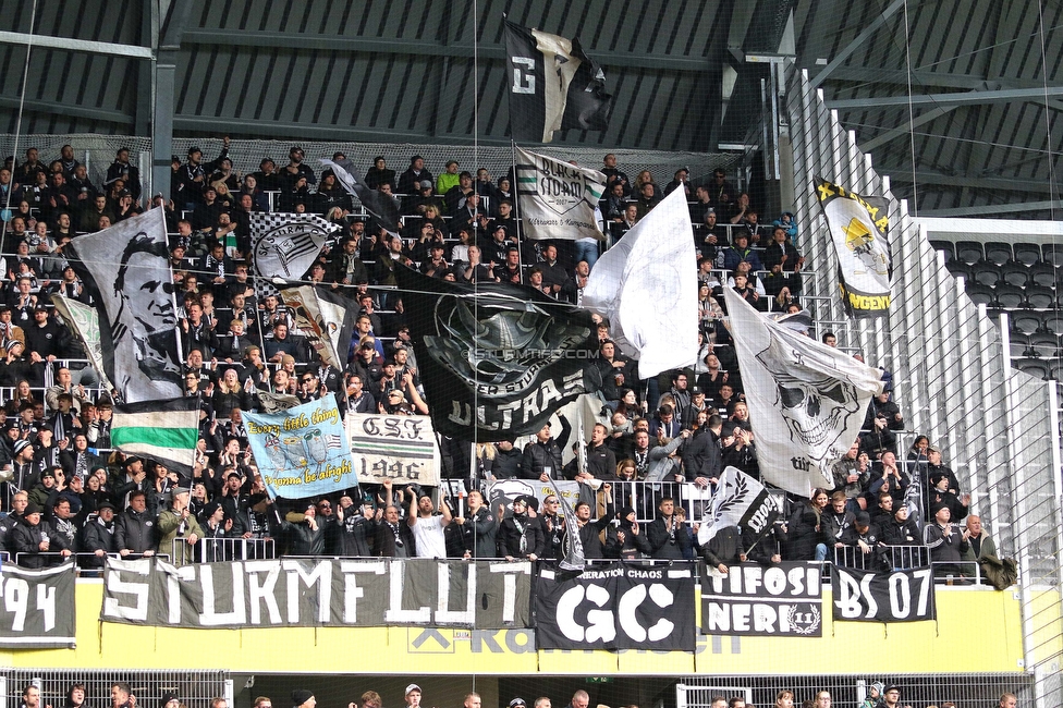 LASK - Sturm Graz
Oesterreichische Fussball Bundesliga, 24. Runde, LASK - SK Sturm Graz, Linzer Stadion Linz, 09.04.2023. 

Foto zeigt Fans von Sturm
Schlüsselwörter: sturmflut