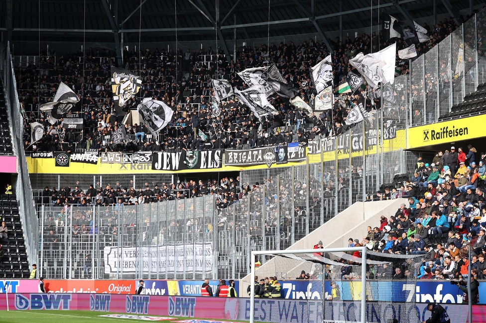 LASK - Sturm Graz
Oesterreichische Fussball Bundesliga, 24. Runde, LASK - SK Sturm Graz, Linzer Stadion Linz, 09.04.2023. 

Foto zeigt Fans von Sturm
