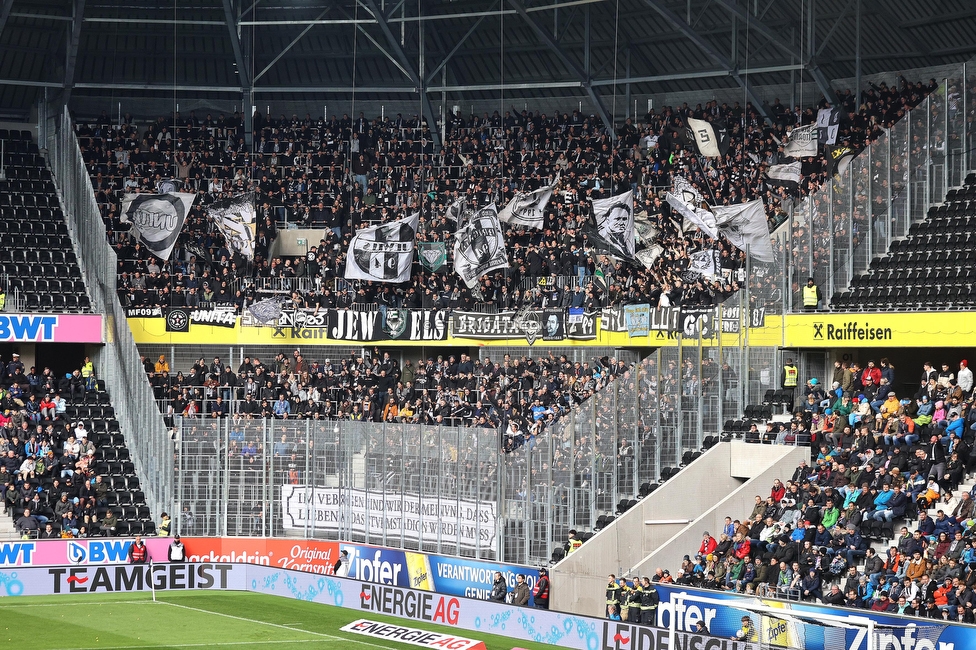 LASK - Sturm Graz
Oesterreichische Fussball Bundesliga, 24. Runde, LASK - SK Sturm Graz, Linzer Stadion Linz, 09.04.2023. 

Foto zeigt Fans von Sturm
