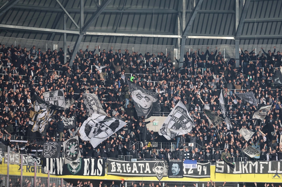 LASK - Sturm Graz
Oesterreichische Fussball Bundesliga, 24. Runde, LASK - SK Sturm Graz, Linzer Stadion Linz, 09.04.2023. 

Foto zeigt Fans von Sturm
Schlüsselwörter: brigata