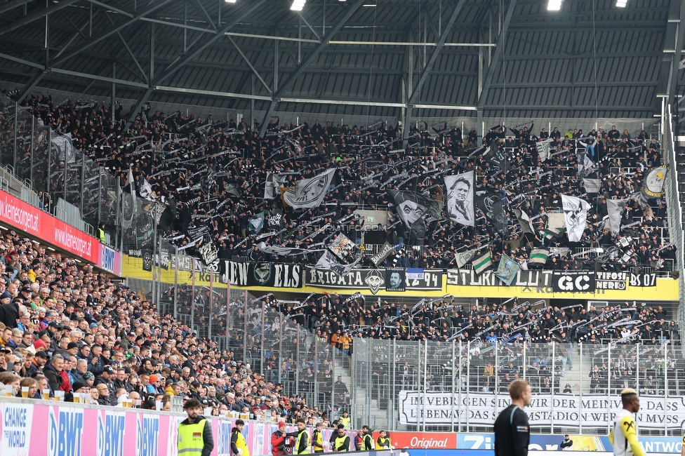 LASK - Sturm Graz
Oesterreichische Fussball Bundesliga, 24. Runde, LASK - SK Sturm Graz, Linzer Stadion Linz, 09.04.2023. 

Foto zeigt Fans von Sturm
Schlüsselwörter: schals