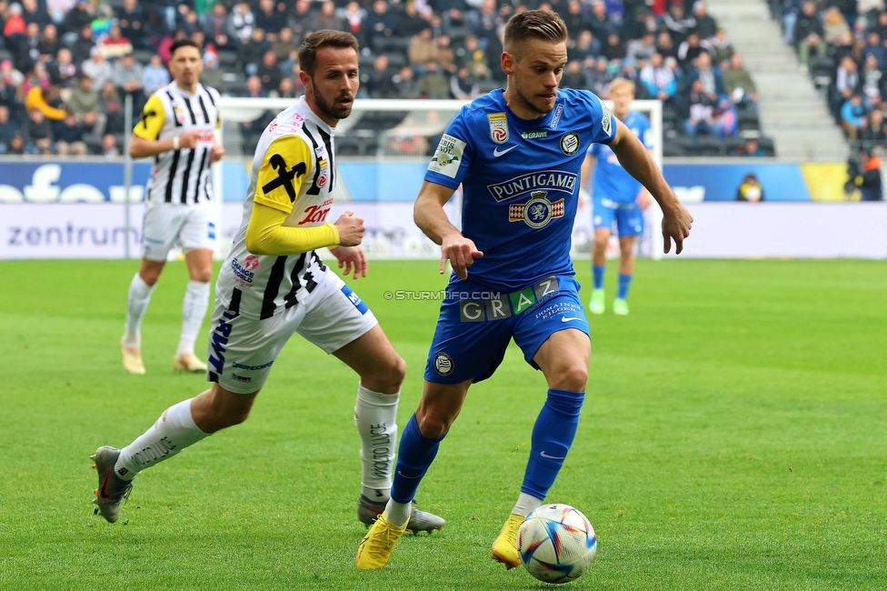 LASK - Sturm Graz
Oesterreichische Fussball Bundesliga, 24. Runde, LASK - SK Sturm Graz, Linzer Stadion Linz, 09.04.2023. 

Foto zeigt Tomi Horvat (Sturm)
