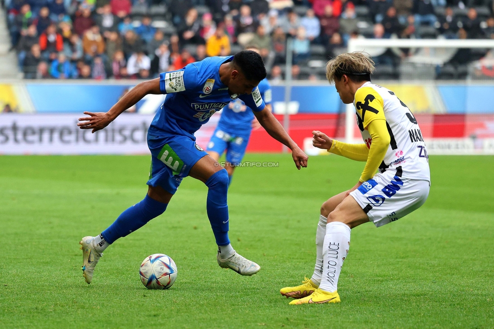 LASK - Sturm Graz
Oesterreichische Fussball Bundesliga, 24. Runde, LASK - SK Sturm Graz, Linzer Stadion Linz, 09.04.2023. 

Foto zeigt Manprit Sarkaria (Sturm)
