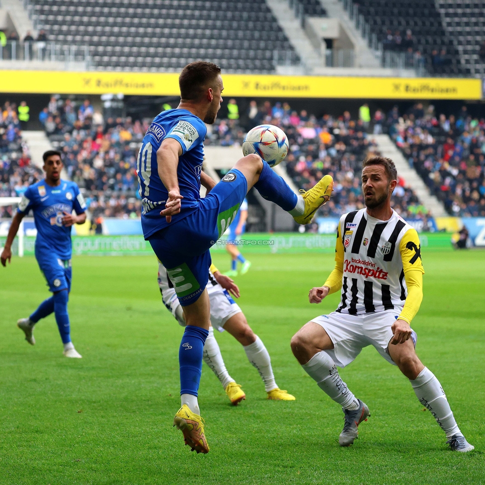 LASK - Sturm Graz
Oesterreichische Fussball Bundesliga, 24. Runde, LASK - SK Sturm Graz, Linzer Stadion Linz, 09.04.2023. 

Foto zeigt Tomi Horvat (Sturm)
