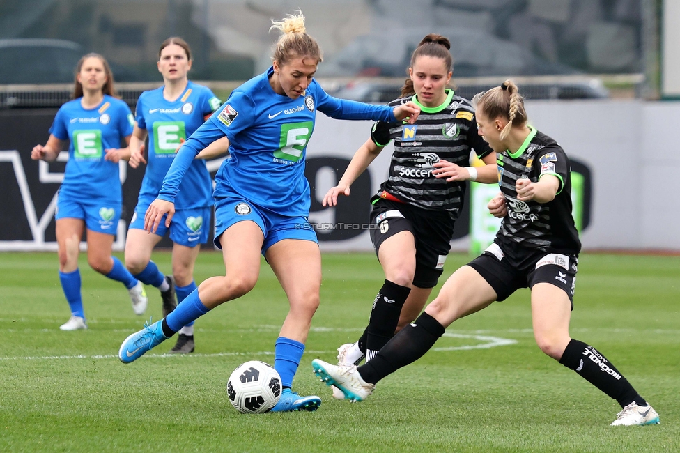 Sturm Damen - Neulengbach
OEFB Frauen Bundesliga, 12. Runde, SK Sturm Graz Damen - USV Neulengbach, Trainingszentrum Messendorf, 15.04.2023. 

Foto zeigt Modesta Uka (Sturm Damen)
