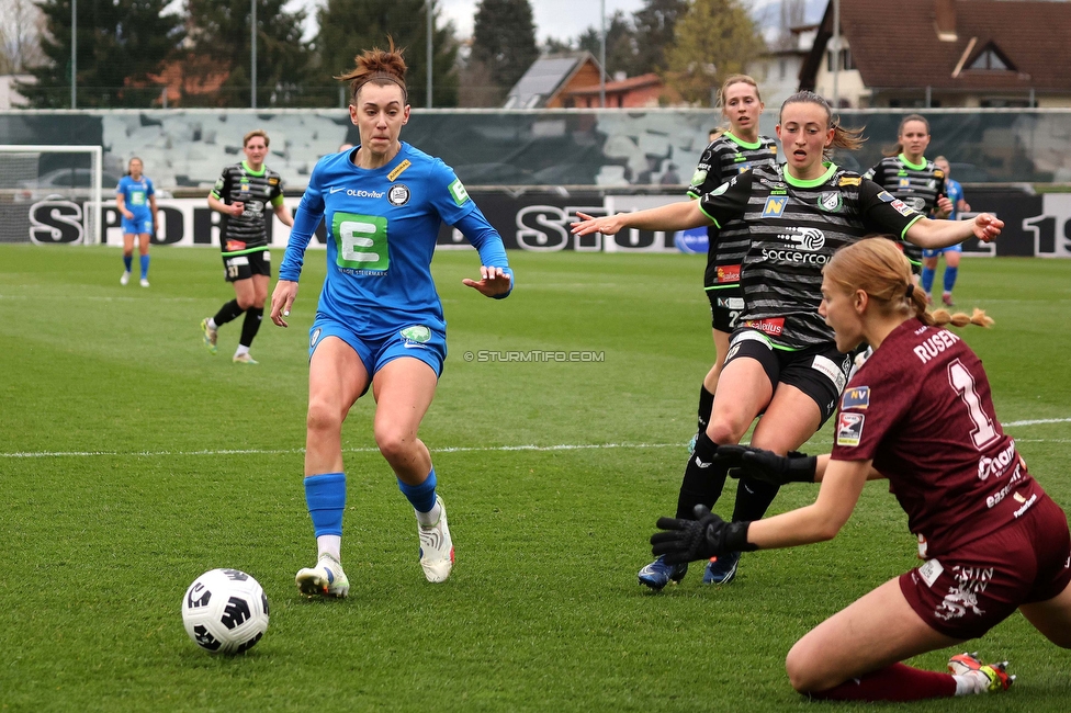 Sturm Damen - Neulengbach
OEFB Frauen Bundesliga, 12. Runde, SK Sturm Graz Damen - USV Neulengbach, Trainingszentrum Messendorf, 15.04.2023. 

Foto zeigt Laura Krumboeck (Sturm Damen)
