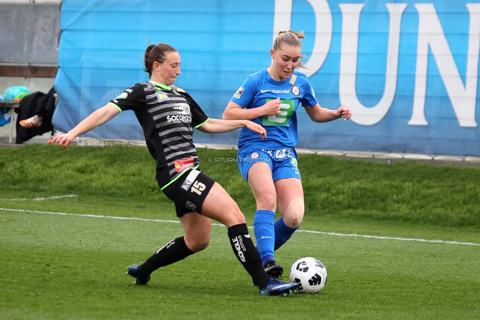 Sturm Damen - Neulengbach
OEFB Frauen Bundesliga, 12. Runde, SK Sturm Graz Damen - USV Neulengbach, Trainingszentrum Messendorf, 15.04.2023. 

Foto zeigt Anna Maria Wirnsberger (Sturm Damen)
