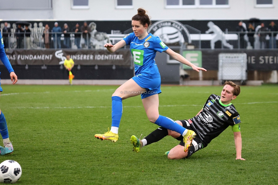 Sturm Damen - Neulengbach
OEFB Frauen Bundesliga, 12. Runde, SK Sturm Graz Damen - USV Neulengbach, Trainingszentrum Messendorf, 15.04.2023. 

Foto zeigt Gina Steiner (Sturm Damen)
