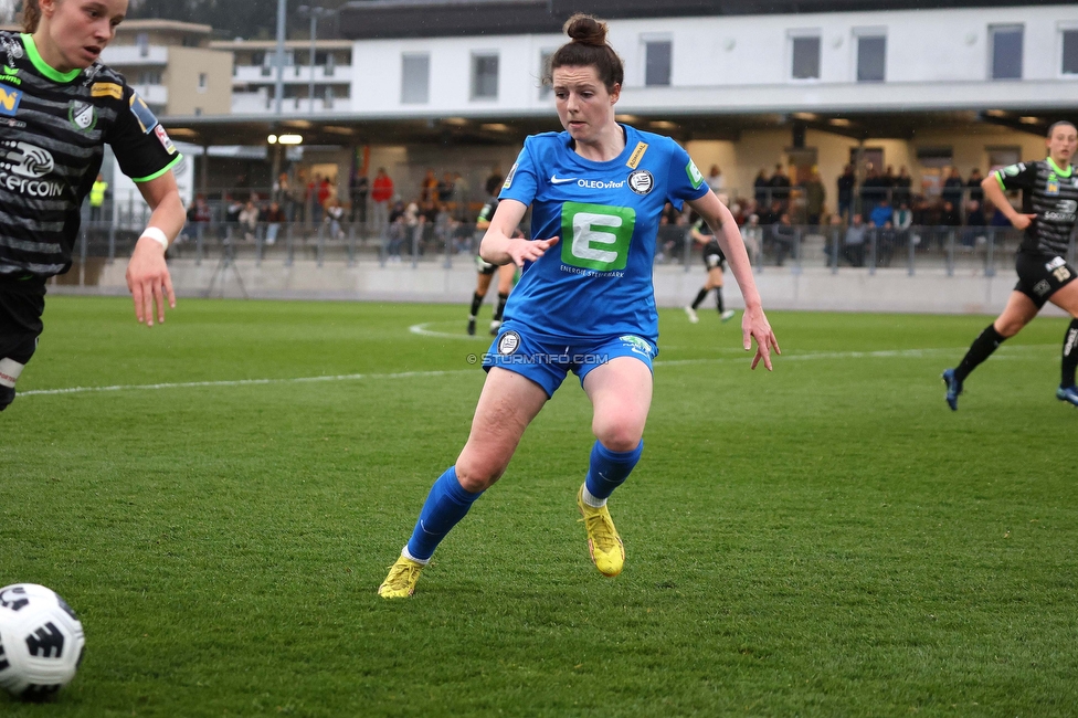 Sturm Damen - Neulengbach
OEFB Frauen Bundesliga, 12. Runde, SK Sturm Graz Damen - USV Neulengbach, Trainingszentrum Messendorf, 15.04.2023. 

Foto zeigt Gina Steiner (Sturm Damen)
