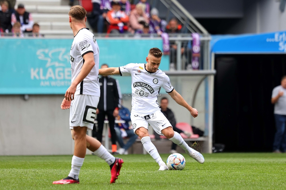 Klagenfurt - Sturm Graz
Oesterreichische Fussball Bundesliga, 25. Runde, Austria Klagenfurt - SK Sturm Graz,  Woerthersee Stadion Klagenfurt, 16.04.2023. 

Foto zeigt Tomi Horvat (Sturm)
