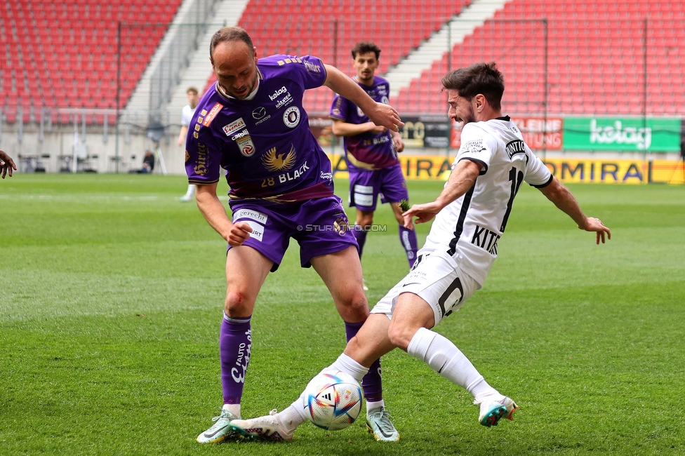 Klagenfurt - Sturm Graz
Oesterreichische Fussball Bundesliga, 25. Runde, Austria Klagenfurt - SK Sturm Graz,  Woerthersee Stadion Klagenfurt, 16.04.2023. 

Foto zeigt Otar Kiteishvili (Sturm)
