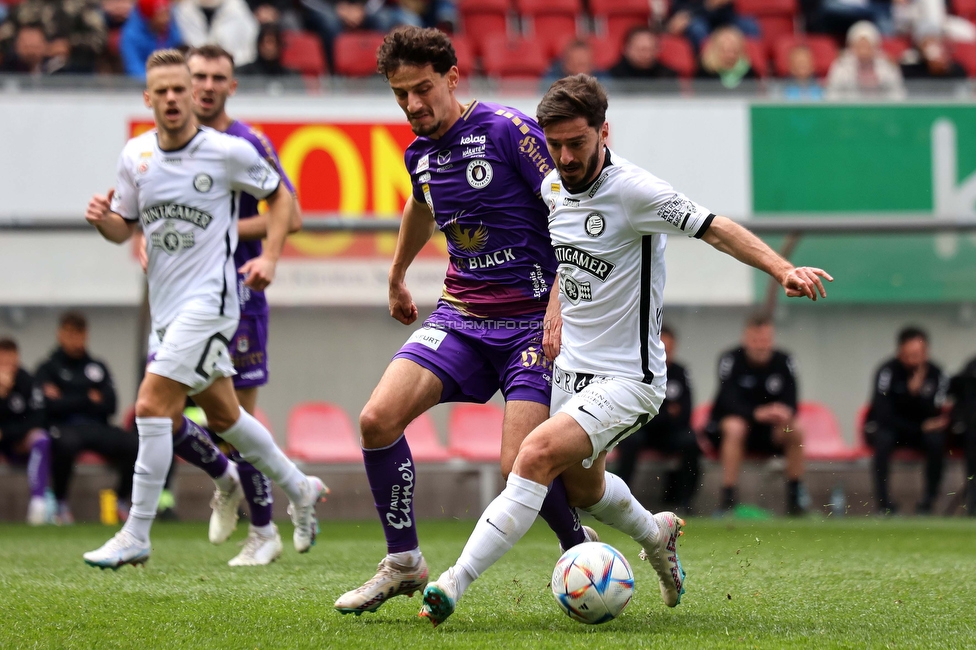 Klagenfurt - Sturm Graz
Oesterreichische Fussball Bundesliga, 25. Runde, Austria Klagenfurt - SK Sturm Graz,  Woerthersee Stadion Klagenfurt, 16.04.2023. 

Foto zeigt Otar Kiteishvili (Sturm)
