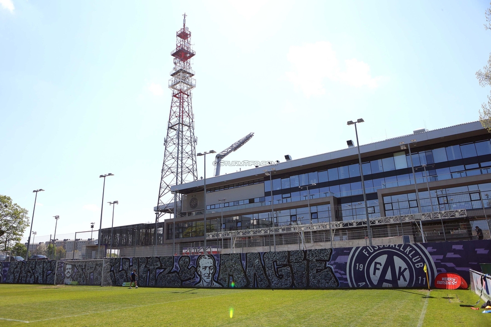 Austria Wien - Sturm
OEFB Frauen Bundesliga, 13. Runde, FK Austria Wien - SK Sturm Graz Damen, GENERALI-Arena Trainingsgelaende Wien, 15.04.2023. 

Foto zeigt das Trainingsgelaende
