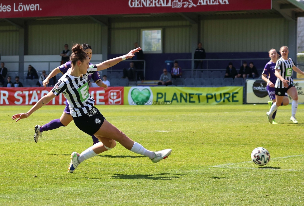 Austria Wien - Sturm
OEFB Frauen Bundesliga, 13. Runde, FK Austria Wien - SK Sturm Graz Damen, GENERALI-Arena Trainingsgelaende Wien, 15.04.2023. 

Foto zeigt Laura Krumboeck (Sturm Damen)
