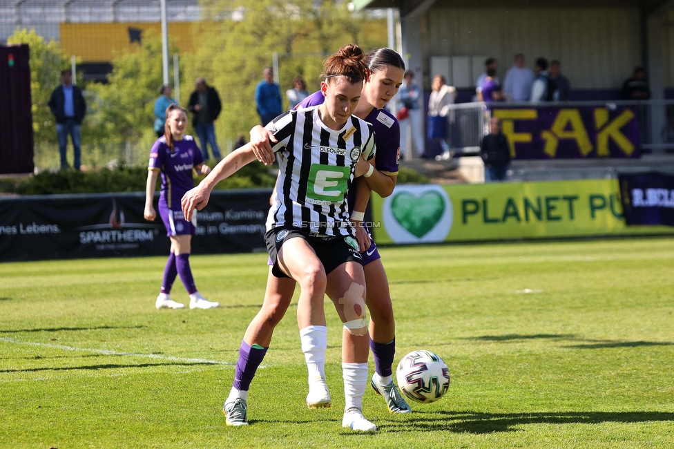 Austria Wien - Sturm
OEFB Frauen Bundesliga, 13. Runde, FK Austria Wien - SK Sturm Graz Damen, GENERALI-Arena Trainingsgelaende Wien, 15.04.2023. 

Foto zeigt Laura Krumboeck (Sturm Damen)
