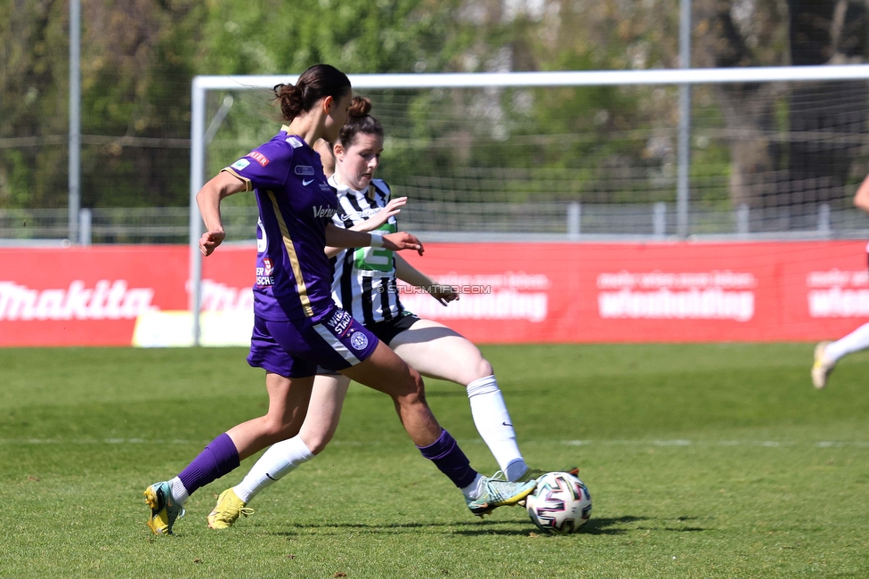 Austria Wien - Sturm
OEFB Frauen Bundesliga, 13. Runde, FK Austria Wien - SK Sturm Graz Damen, GENERALI-Arena Trainingsgelaende Wien, 15.04.2023. 

Foto zeigt Gina Steiner (Sturm Damen)
