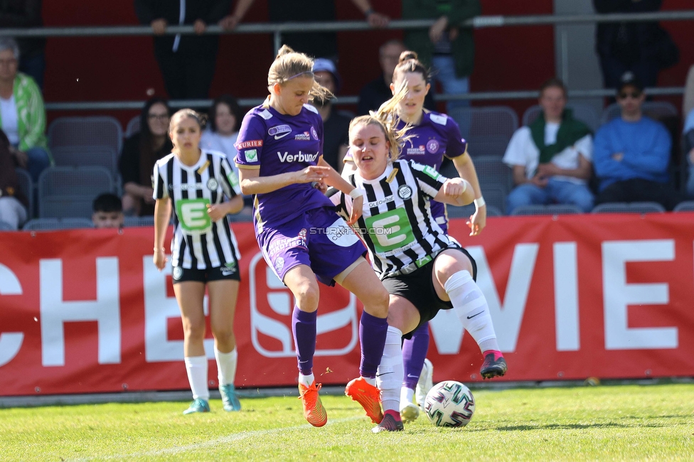 Austria Wien - Sturm
OEFB Frauen Bundesliga, 13. Runde, FK Austria Wien - SK Sturm Graz Damen, GENERALI-Arena Trainingsgelaende Wien, 15.04.2023. 

Foto zeigt Julia Matuschewski (Sturm Damen)
