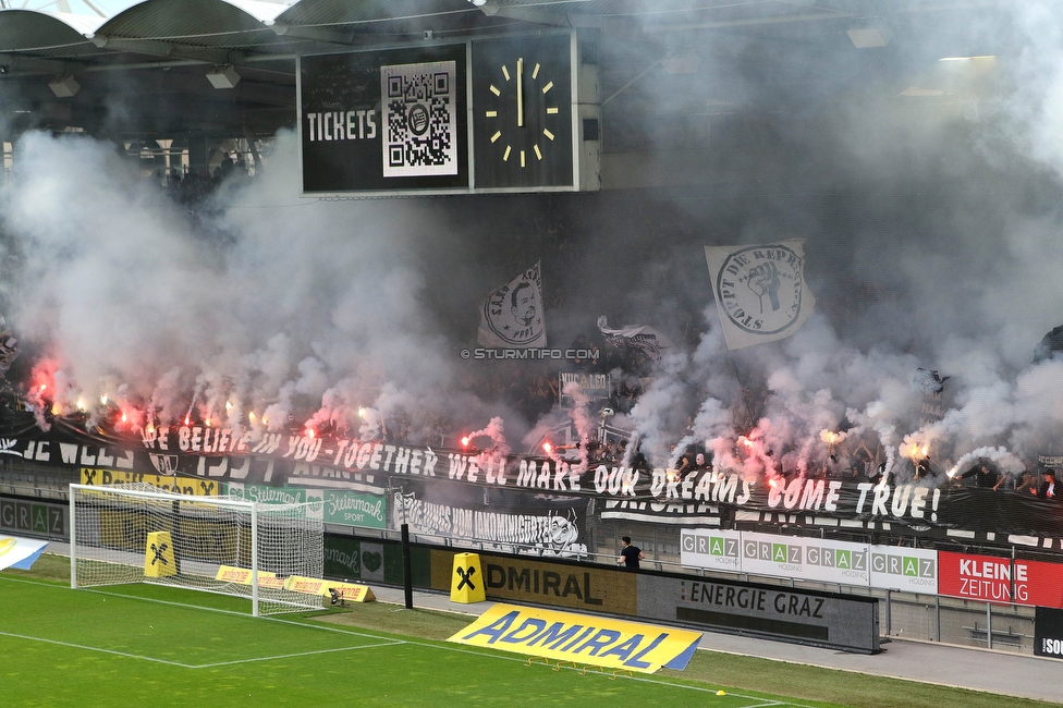 Sturm Graz - Salzburg
Oesterreichische Fussball Bundesliga, 26. Runde, SK Sturm Graz - FC RB Salzburg, Stadion Liebenau Graz, 23.04.2023. 

Foto zeigt Fans von Sturm
