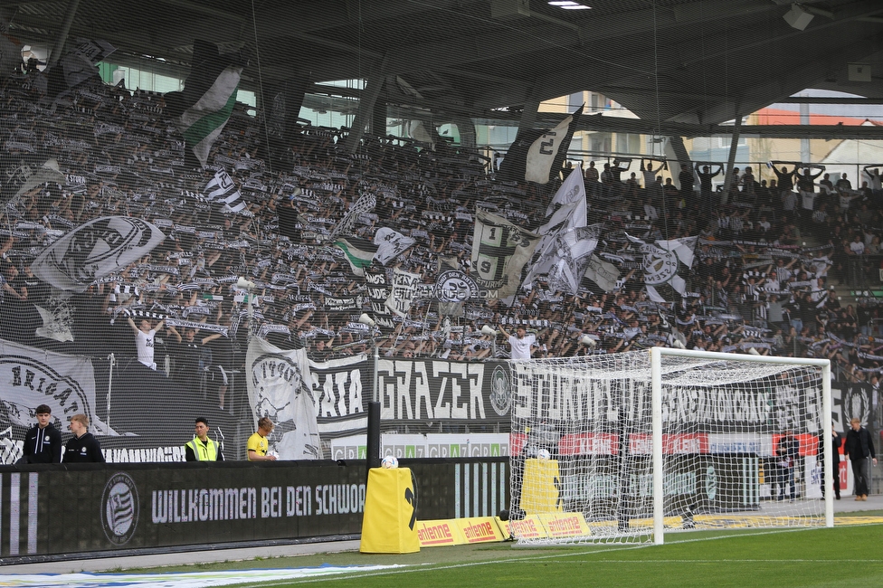 Sturm Graz - Salzburg
Oesterreichische Fussball Bundesliga, 26. Runde, SK Sturm Graz - FC RB Salzburg, Stadion Liebenau Graz, 23.04.2023. 

Foto zeigt Fans von Sturm
Schlüsselwörter: schals sturmflut