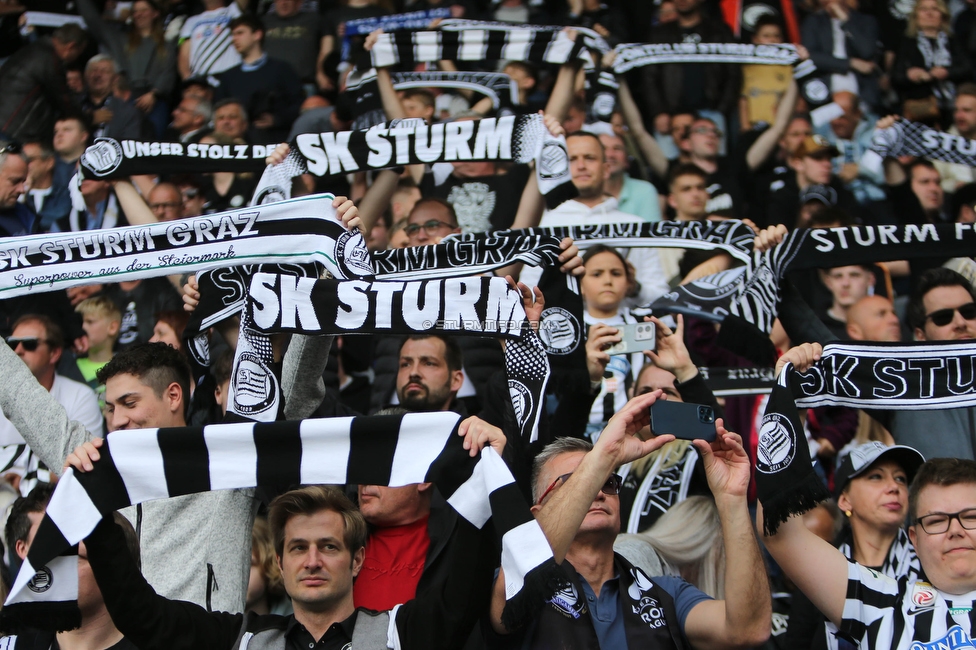 Sturm Graz - Salzburg
Oesterreichische Fussball Bundesliga, 26. Runde, SK Sturm Graz - FC RB Salzburg, Stadion Liebenau Graz, 23.04.2023. 

Foto zeigt Fans von Sturm
Schlüsselwörter: schals