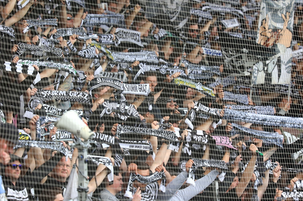 Sturm Graz - Salzburg
Oesterreichische Fussball Bundesliga, 26. Runde, SK Sturm Graz - FC RB Salzburg, Stadion Liebenau Graz, 23.04.2023. 

Foto zeigt Fans von Sturm
Schlüsselwörter: schals