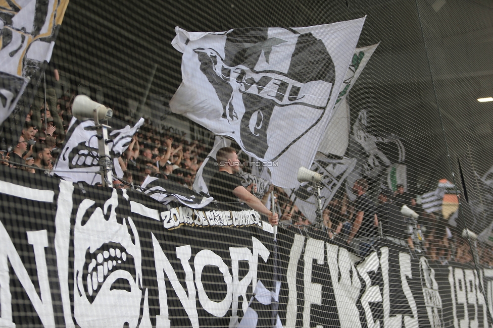 Sturm Graz - Salzburg
Oesterreichische Fussball Bundesliga, 26. Runde, SK Sturm Graz - FC RB Salzburg, Stadion Liebenau Graz, 23.04.2023. 

Foto zeigt Fans von Sturm
Schlüsselwörter: bastion jewels