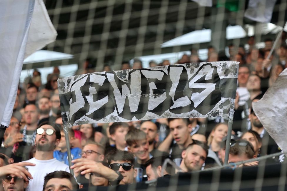 Sturm Graz - Salzburg
Oesterreichische Fussball Bundesliga, 26. Runde, SK Sturm Graz - FC RB Salzburg, Stadion Liebenau Graz, 23.04.2023. 

Foto zeigt Fans von Sturm
Schlüsselwörter: jewels