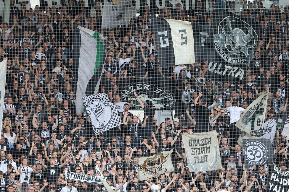 Sturm Graz - Salzburg
Oesterreichische Fussball Bundesliga, 26. Runde, SK Sturm Graz - FC RB Salzburg, Stadion Liebenau Graz, 23.04.2023. 

Foto zeigt Fans von Sturm
Schlüsselwörter: sturmflut