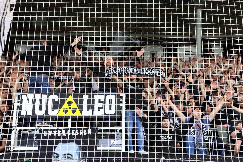 Sturm Graz - Salzburg
Oesterreichische Fussball Bundesliga, 26. Runde, SK Sturm Graz - FC RB Salzburg, Stadion Liebenau Graz, 23.04.2023. 

Foto zeigt Fans von Sturm
Schlüsselwörter: schals brigata