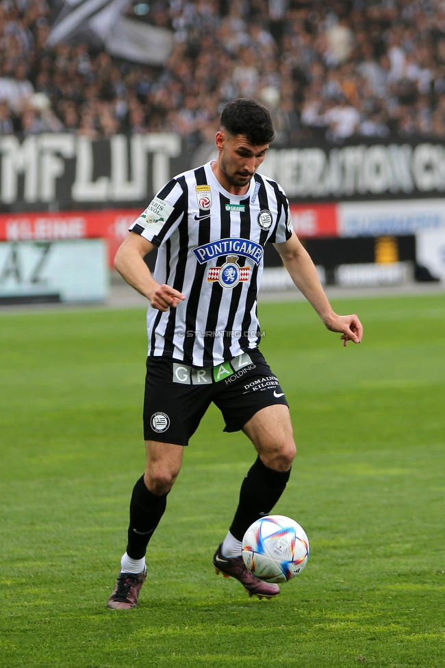 Sturm Graz - Salzburg
Oesterreichische Fussball Bundesliga, 26. Runde, SK Sturm Graz - FC RB Salzburg, Stadion Liebenau Graz, 23.04.2023. 

Foto zeigt Alexandar Borkovic (Sturm)
