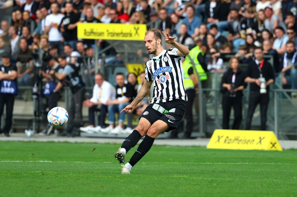 Sturm Graz - Salzburg
Oesterreichische Fussball Bundesliga, 26. Runde, SK Sturm Graz - FC RB Salzburg, Stadion Liebenau Graz, 23.04.2023. 

Foto zeigt Jon Gorenc-Stankovic (Sturm)
