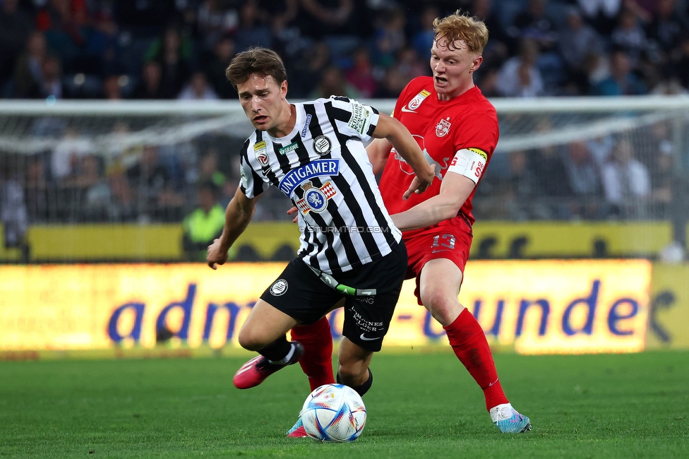 Sturm Graz - Salzburg
Oesterreichische Fussball Bundesliga, 26. Runde, SK Sturm Graz - FC RB Salzburg, Stadion Liebenau Graz, 23.04.2023. 

Foto zeigt William Boeving (Sturm)
