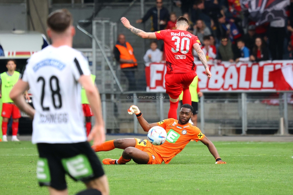 Sturm Graz - Salzburg
Oesterreichische Fussball Bundesliga, 26. Runde, SK Sturm Graz - FC RB Salzburg, Stadion Liebenau Graz, 23.04.2023. 

Foto zeigt Arthur Okonkwo (Sturm)
