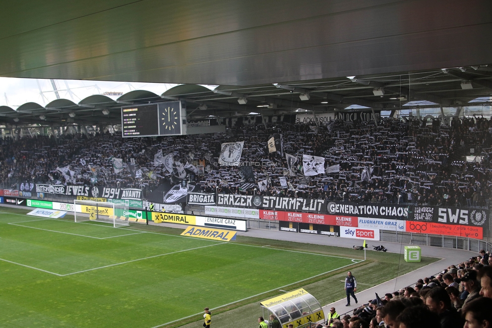 Sturm Graz - Austria Wien
Oesterreichische Fussball Bundesliga, 27. Runde, SK Sturm Graz - FK Austria Wien, Stadion Liebenau Graz, 26.04.2023. 

Foto zeigt Fans von Sturm
Schlüsselwörter: schals