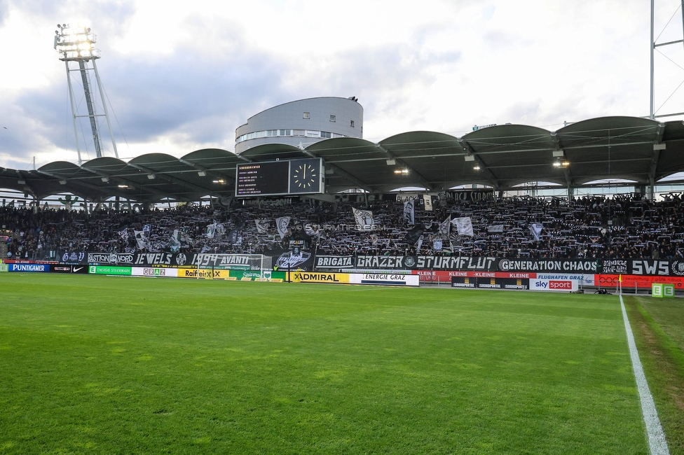 Sturm Graz - Austria Wien
Oesterreichische Fussball Bundesliga, 27. Runde, SK Sturm Graz - FK Austria Wien, Stadion Liebenau Graz, 26.04.2023. 

Foto zeigt Fans von Sturm
Schlüsselwörter: schals