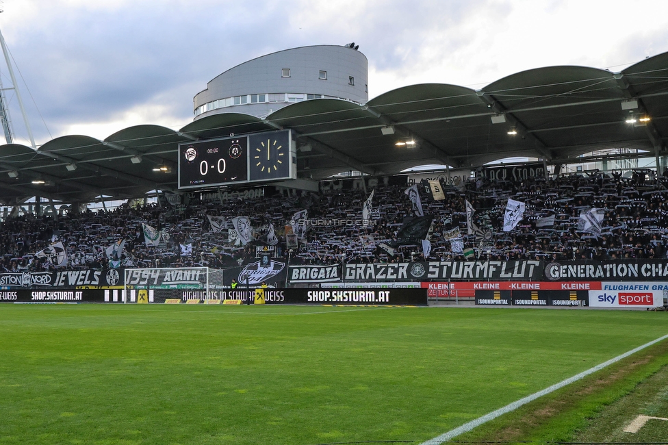 Sturm Graz - Austria Wien
Oesterreichische Fussball Bundesliga, 27. Runde, SK Sturm Graz - FK Austria Wien, Stadion Liebenau Graz, 26.04.2023. 

Foto zeigt Fans von Sturm
Schlüsselwörter: schals