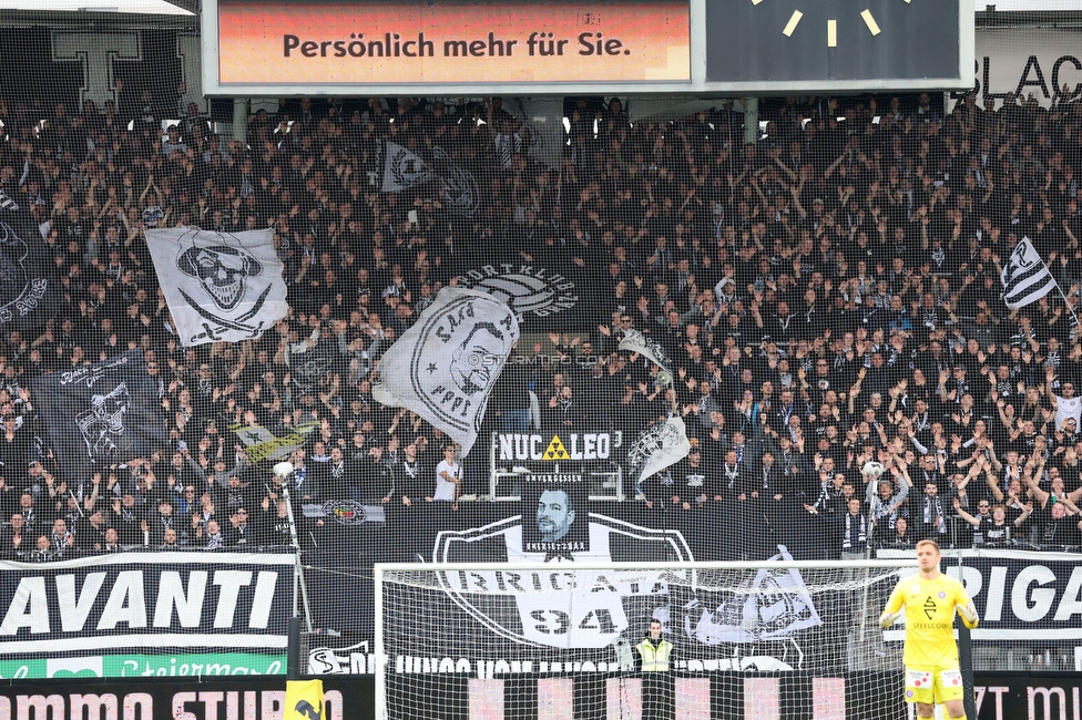 Sturm Graz - Austria Wien
Oesterreichische Fussball Bundesliga, 27. Runde, SK Sturm Graz - FK Austria Wien, Stadion Liebenau Graz, 26.04.2023. 

Foto zeigt Fans von Sturm
Schlüsselwörter: brigata