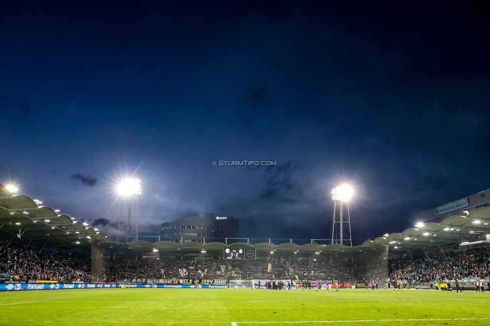 Sturm Graz - Austria Wien
Oesterreichische Fussball Bundesliga, 27. Runde, SK Sturm Graz - FK Austria Wien, Stadion Liebenau Graz, 26.04.2023. 

Foto zeigt Fans von Sturm
Schlüsselwörter: schals