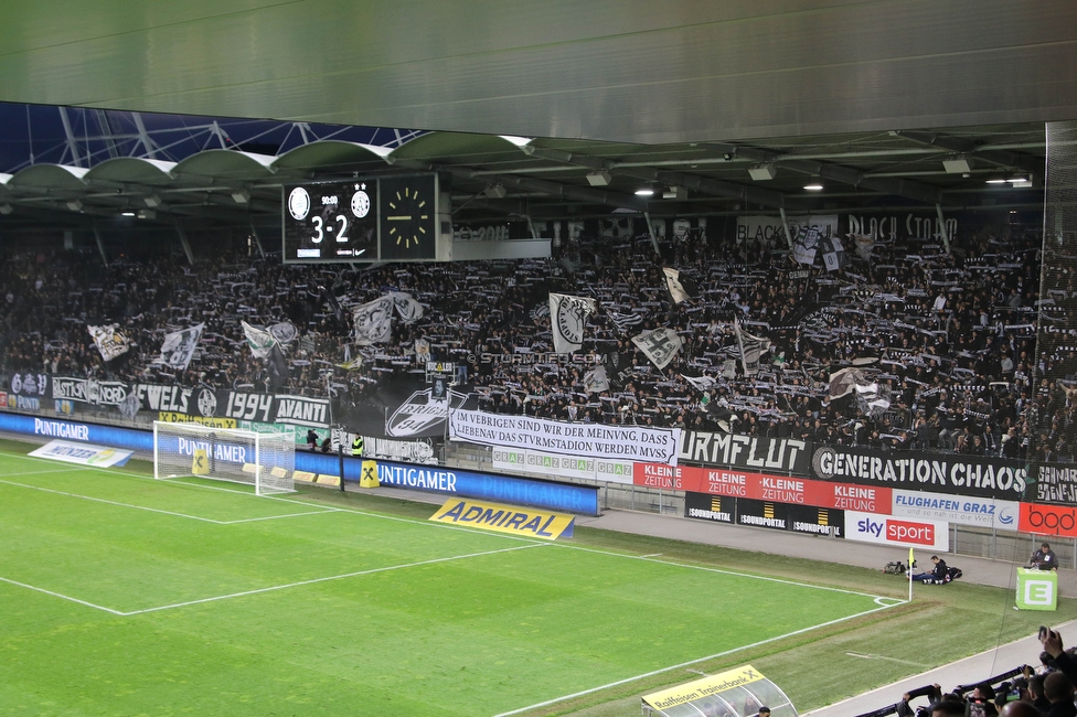 Sturm Graz - Austria Wien
Oesterreichische Fussball Bundesliga, 27. Runde, SK Sturm Graz - FK Austria Wien, Stadion Liebenau Graz, 26.04.2023. 

Foto zeigt Fans von Sturm
Schlüsselwörter: schals