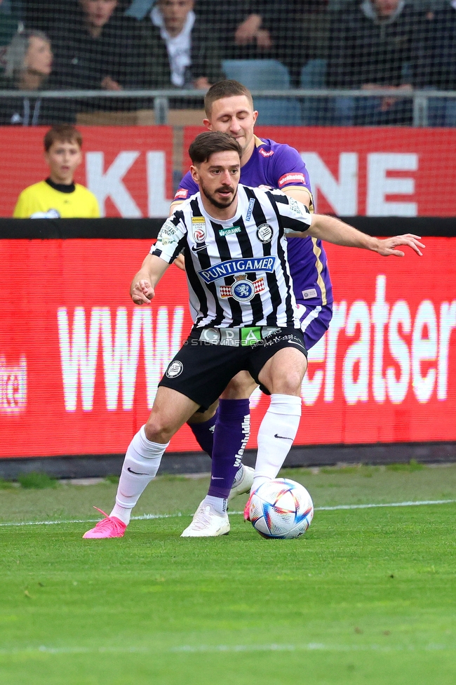 Sturm Graz - Austria Wien
Oesterreichische Fussball Bundesliga, 27. Runde, SK Sturm Graz - FK Austria Wien, Stadion Liebenau Graz, 26.04.2023. 

Foto zeigt Otar Kiteishvili (Sturm)
