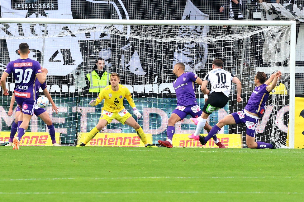 Sturm Graz - Austria Wien
Oesterreichische Fussball Bundesliga, 27. Runde, SK Sturm Graz - FK Austria Wien, Stadion Liebenau Graz, 26.04.2023. 

Foto zeigt Otar Kiteishvili (Sturm)
