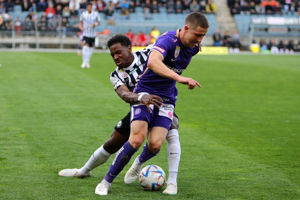 Sturm Graz - Austria Wien
Oesterreichische Fussball Bundesliga, 27. Runde, SK Sturm Graz - FK Austria Wien, Stadion Liebenau Graz, 26.04.2023. 

Foto zeigt Amadou Dante (Sturm)
