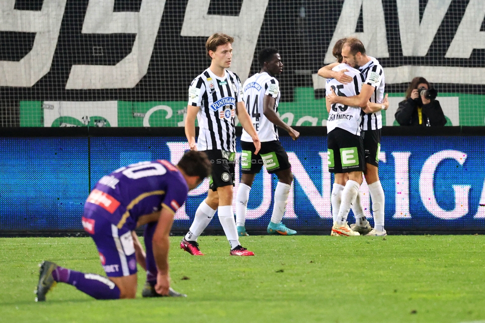 Sturm Graz - Austria Wien
Oesterreichische Fussball Bundesliga, 27. Runde, SK Sturm Graz - FK Austria Wien, Stadion Liebenau Graz, 26.04.2023. 

Foto zeigt Fans von Sturm
