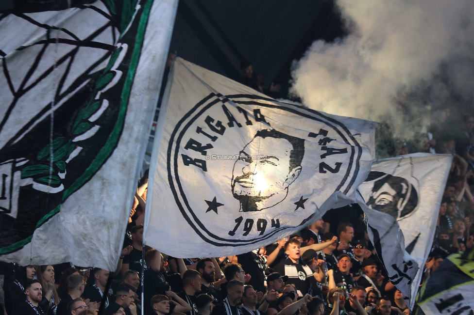 Rapid Wien - Sturm Graz
OEFB Cup, Finale, SK Rapid Wien - SK Sturm Graz, Woerthersee Stadion Klagenfurt, 30.04.2023. 

Foto zeigt Fans von Sturm
Schlüsselwörter: brigata