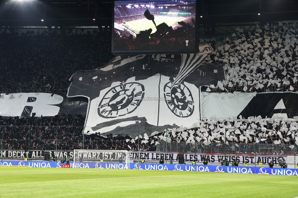 Rapid Wien - Sturm Graz
OEFB Cup, Finale, SK Rapid Wien - SK Sturm Graz, Woerthersee Stadion Klagenfurt, 30.04.2023. 

Foto zeigt Fans von Sturm mit einer Choreografie
