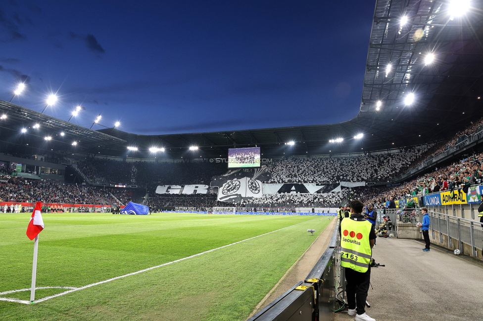 Rapid Wien - Sturm Graz
OEFB Cup, Finale, SK Rapid Wien - SK Sturm Graz, Woerthersee Stadion Klagenfurt, 30.04.2023. 

Foto zeigt Fans von Sturm mit einer Choreografie
