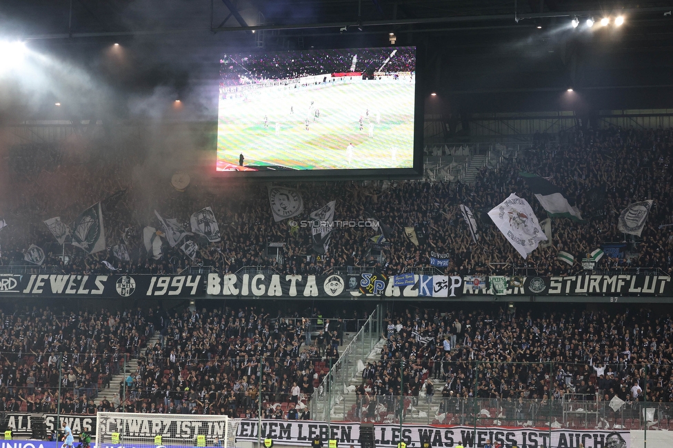 Rapid Wien - Sturm Graz
OEFB Cup, Finale, SK Rapid Wien - SK Sturm Graz, Woerthersee Stadion Klagenfurt, 30.04.2023. 

Foto zeigt Fans von Sturm
