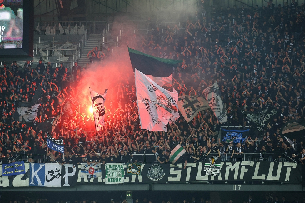 Rapid Wien - Sturm Graz
OEFB Cup, Finale, SK Rapid Wien - SK Sturm Graz, Woerthersee Stadion Klagenfurt, 30.04.2023. 

Foto zeigt Fans von Sturm
